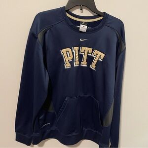 Nike Men's Thermal Fit Dark Blue PITT Crew Neck Pullover. Item # 11182